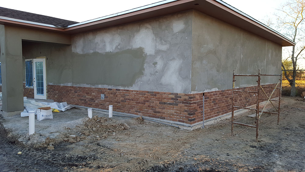 Side view of work done by our masonry contractors. 